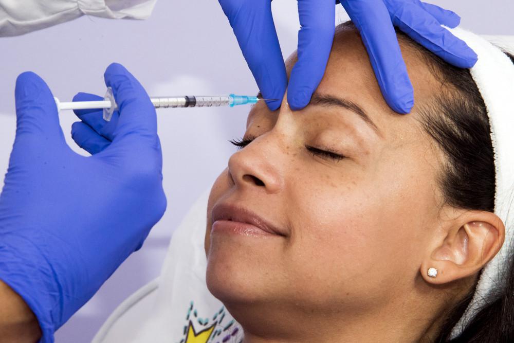 woman getting botox