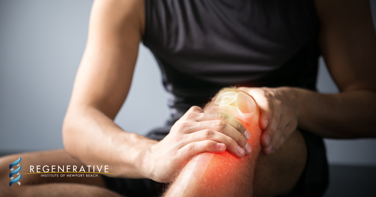 An adult athlete experiencing knee pain